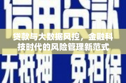 港南贷款与大数据风控，金融科技时代的风险管理新范式