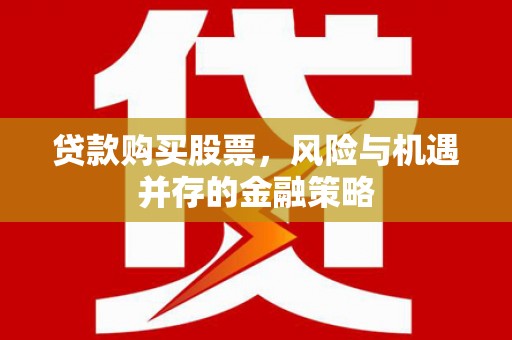 巍山贷款购买股票，风险与机遇并存的金融策略