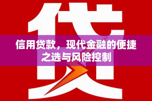 昭苏信用贷款，现代金融的便捷之选与风险控制