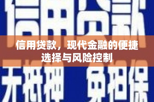 锦州信用贷款，现代金融的便捷选择与风险控制