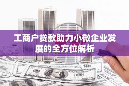 南郊工商户贷款助力小微企业发展的全方位解析