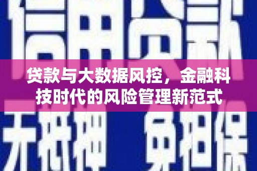 汐止贷款与大数据风控，金融科技时代的风险管理新范式