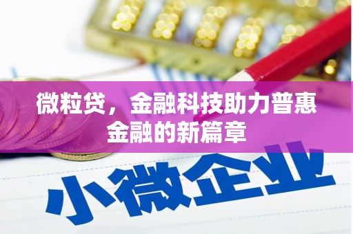 滑县微粒贷，金融科技助力普惠金融的新篇章