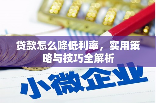 中站贷款怎么降低利率，实用策略与技巧全解析