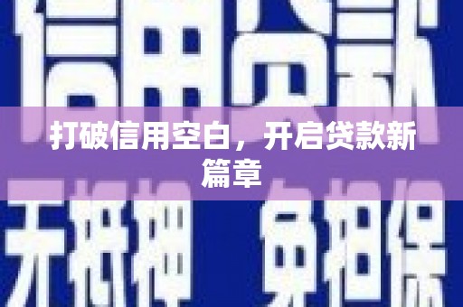 埌东打破信用空白，开启贷款新篇章